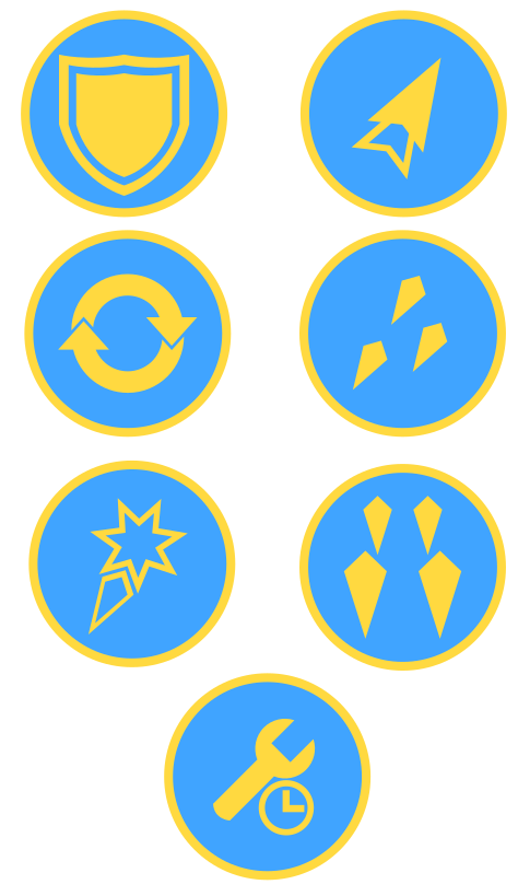 The first version of the module icons for COSMOSTRIDE