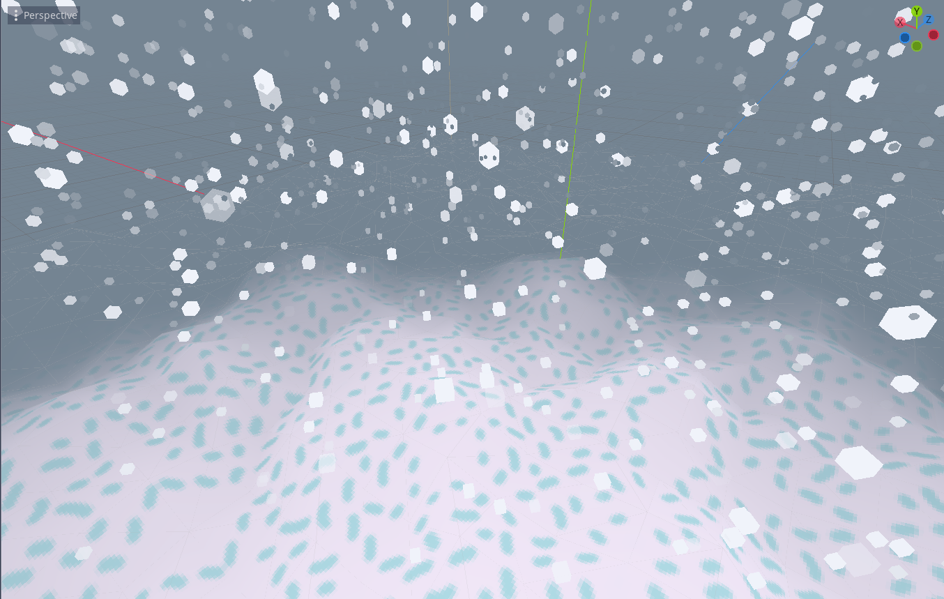 A low-poly snowscape