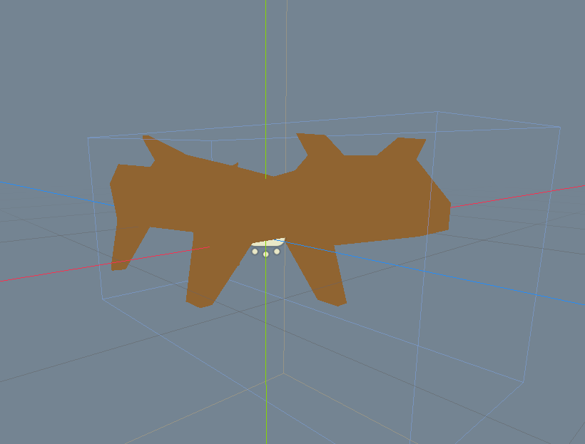 A weird low-poly dog-like creature